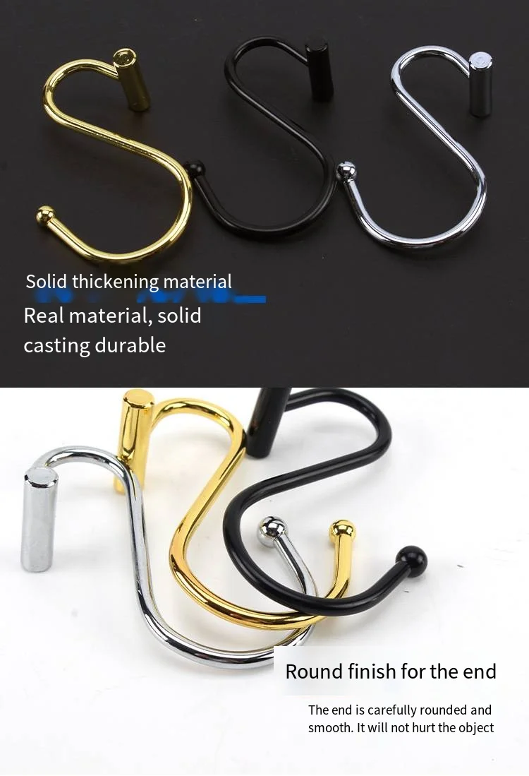 S-novelty hooks Stainless steel color multifunctional bathroom towel S door hanging novelty hooks S factory