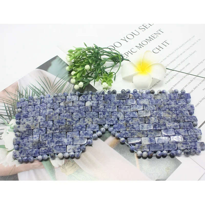 Other Beauty Face Care Cooling Blue Sodalite Crystal Sodalite Eyes Mask Stone Wholesale Jade Eye Mask Blue Eye Mask