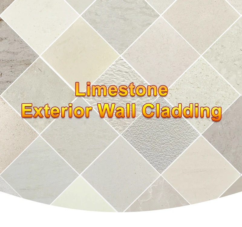product modern villa design beige limestone slabs outdoor project exterior wall cladding material block tile tumbled surface finishining-0