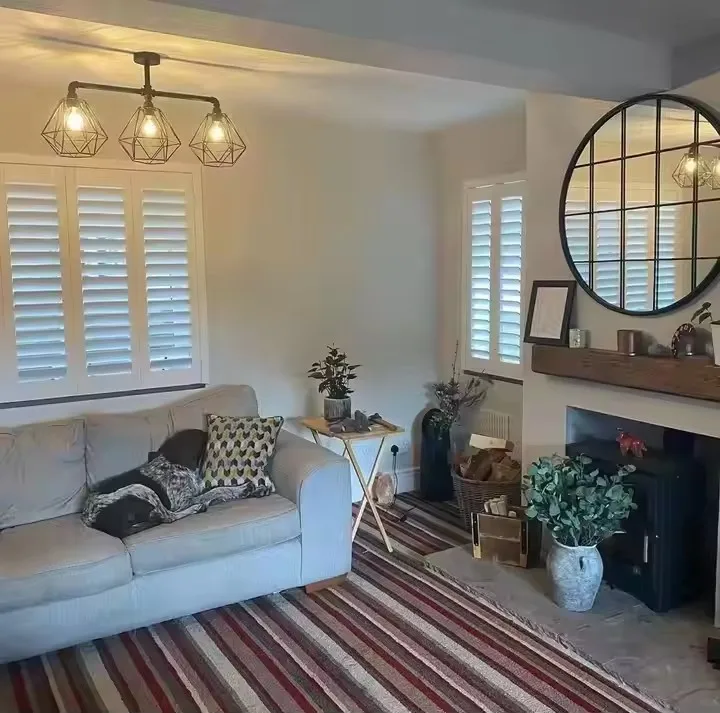 Plantation Shutter Blinds Secure Rolling Horizontal Hotels Basswood Window Shutters PVC Louvers