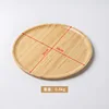 Natural wood color, round, 30*30*1.5 cm.