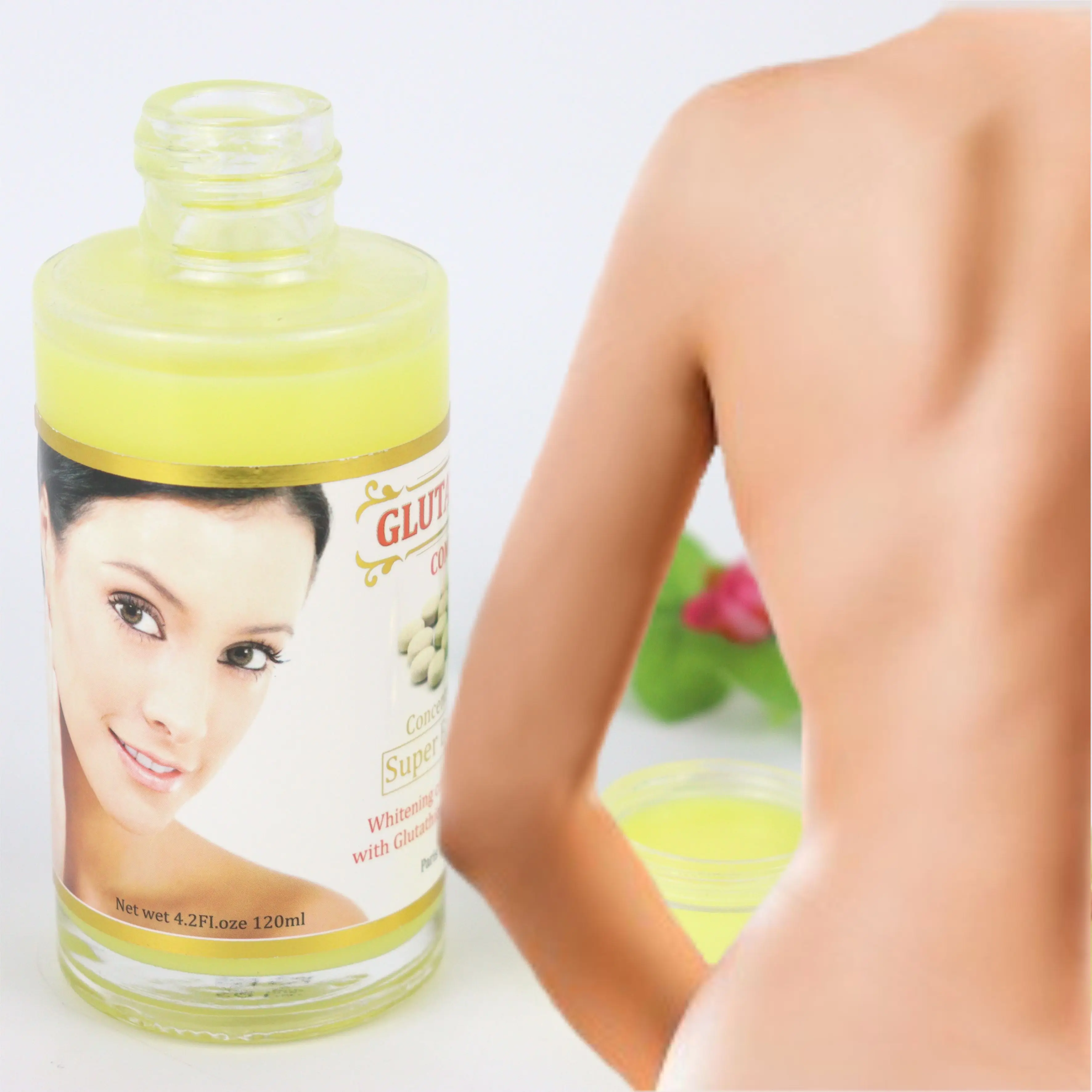 Best OEM Beauty Lightening Whitening Hyaluronic Acid Glutathione Serum  120ml Facial Skin Anti-Aging Moisturizer