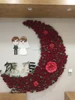 moon shape flower wall