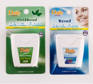 Daily Care Factory Direct CE FDA Certificate Hospital Specific Nylon Floss 50M Micro-waxed Mint Dental Floss