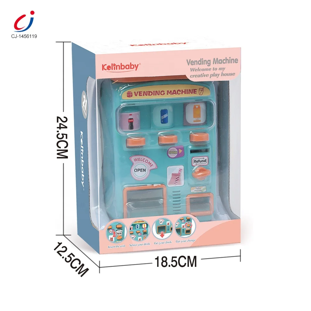 光と音楽の自動販売機のおもちゃミニ、子供たちが遊ぶふりをする小さなドリンクコインマシンのおもちゃ