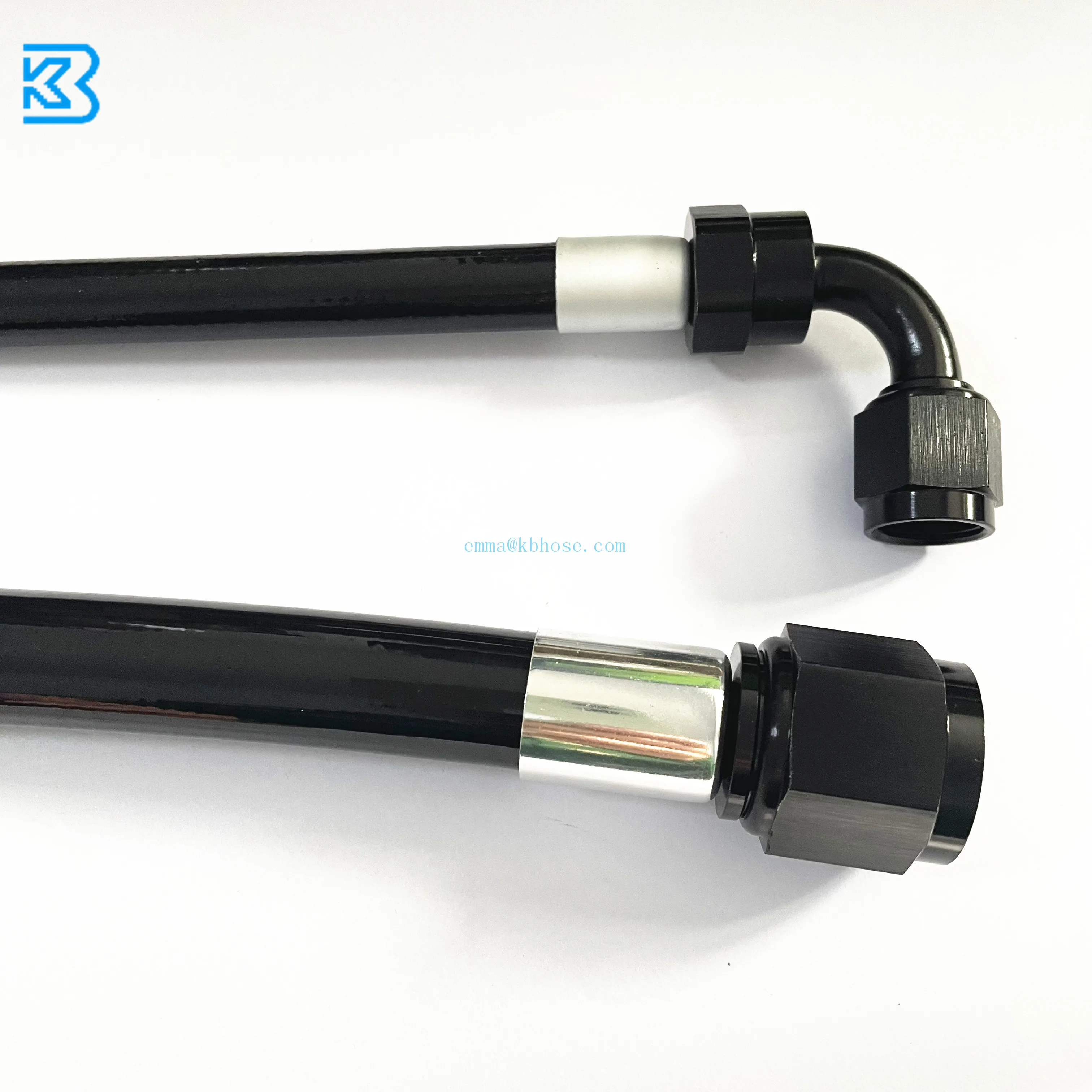 An4 An6 An8 An10 E85 Ptfe Oil Hose Fuel Line With Straight Black