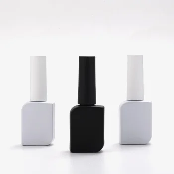 OEM 11ml Small Capacity Glass Packaging Customizable Factory Wholesale Empty Nail Polish Bottle with Gel Filling Cap and Brush