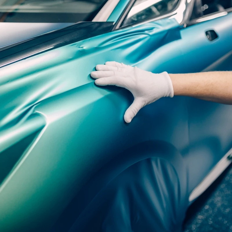 Laser Pearlescent White Stretchable Pvc Material 1.52*18m Color Ultra