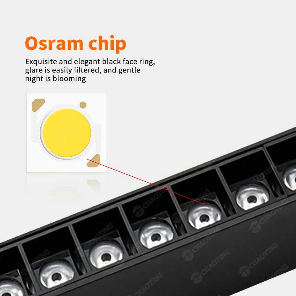 New Ceiling Rail Lighting Smart Dimmable Spotlight Commercial System Track Focus Lamp Led Magnetic Linear 18W Grille Spot Lights