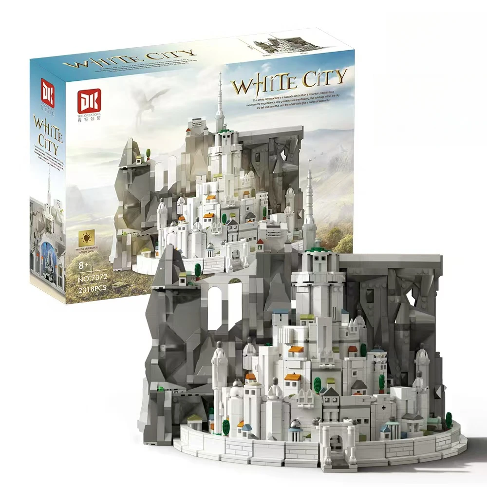 DK 7072 - 2318pcs Building Block Set - White City Emperor Model