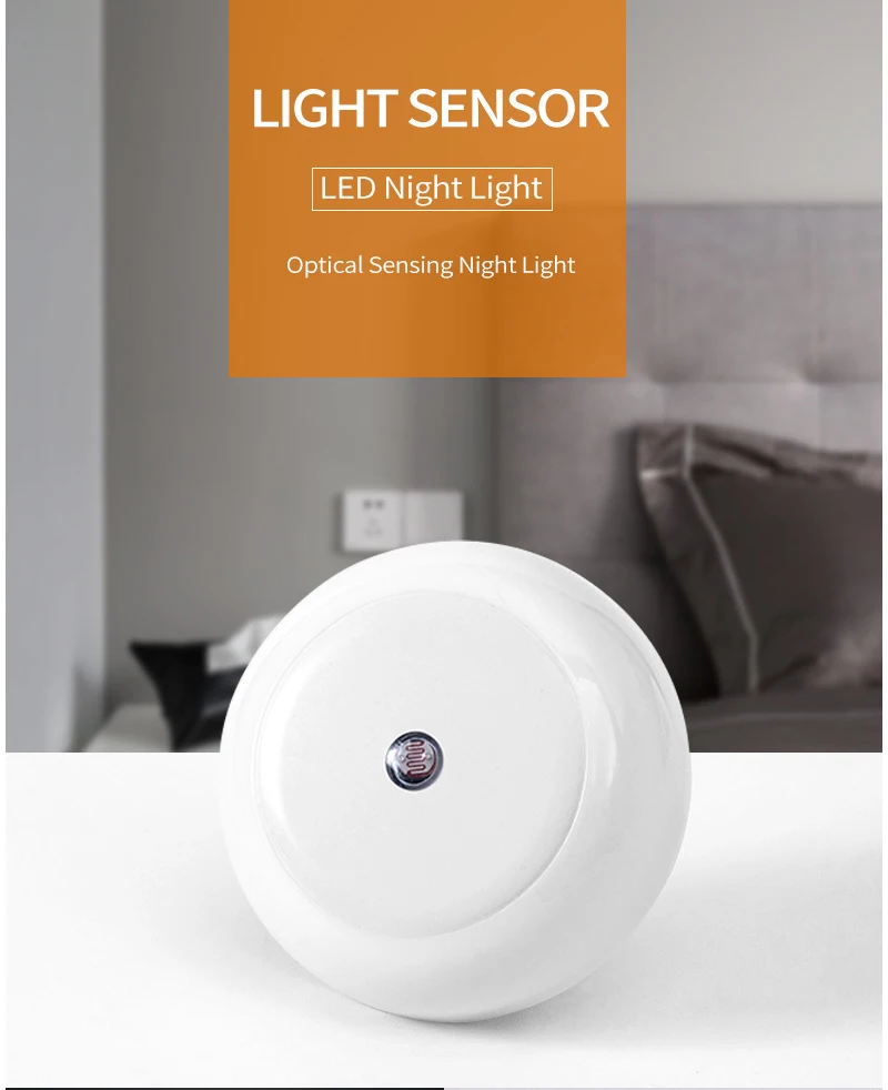 Cool White LED Night Lights - Plug into Wall for Kids & Adults