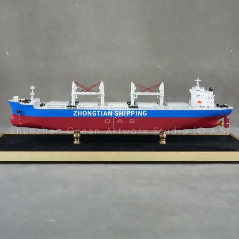 This exquisite bulk carrier model restores real shipyard details, presenting authentic ship structure, construction and ship‑design features. Ideal for corporate gifts, maritime teaching and exhibition display. Custom logos and color options are offered. Our factory supports sample production and bulk wholesale for shipping‑related enterprises worldwide.Amber@vesselmodel.com Tel：+86 18038048785