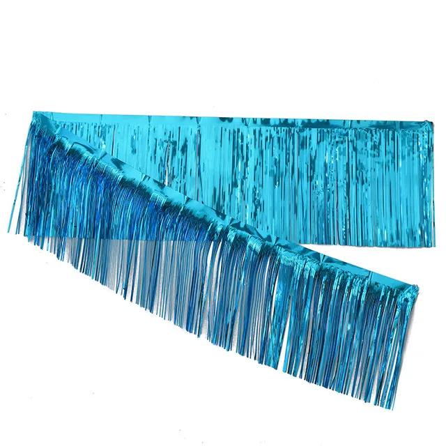Ghirlanda Di Frange Metallizzata Iridescente | 9 Metri Totali, Colore Lilla/Argento, Per Decorazioni Feste E Parade - 4