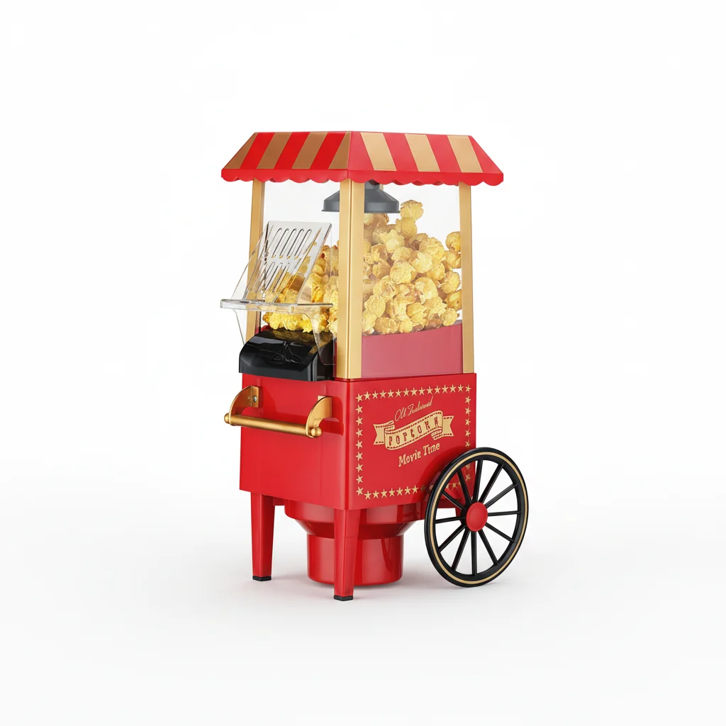 TEBAK Automatic Pot-type Corn Processor, Corn Processing and Selling Machine, Red Roof, Commercial Electric Corn Processor
