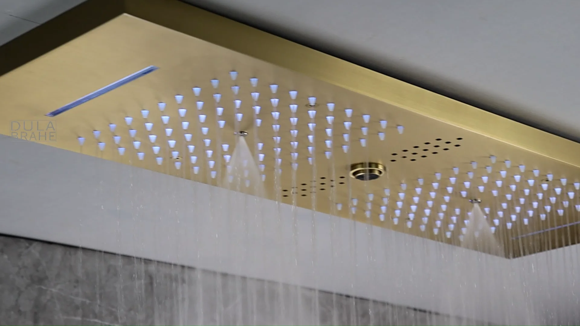 Ceiling Embedded 36*12inch Music Led Shower Head Bathroom Rain