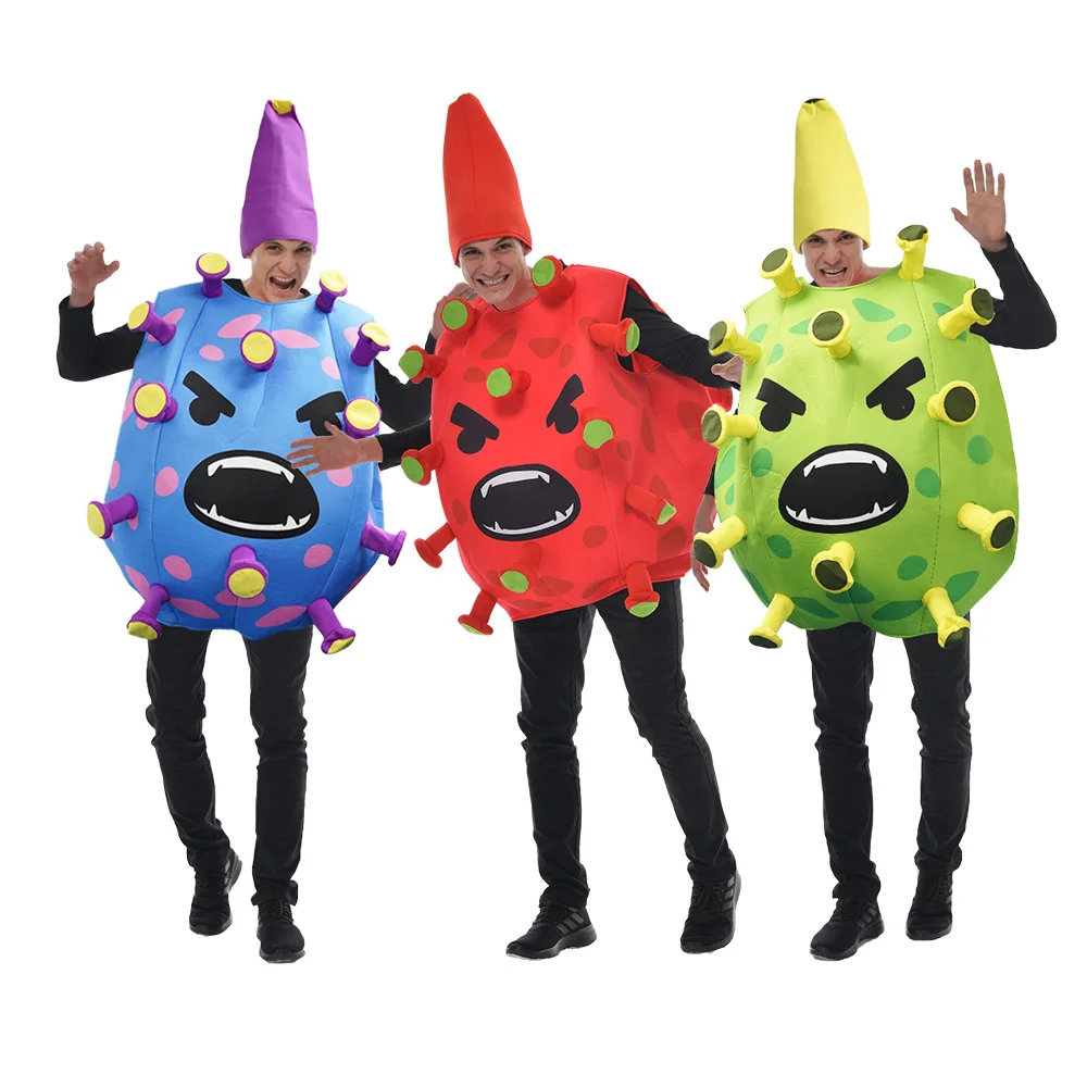 Hot Adult Halloween Costumes Funny Party Germs Cosplay Costume Bacteria