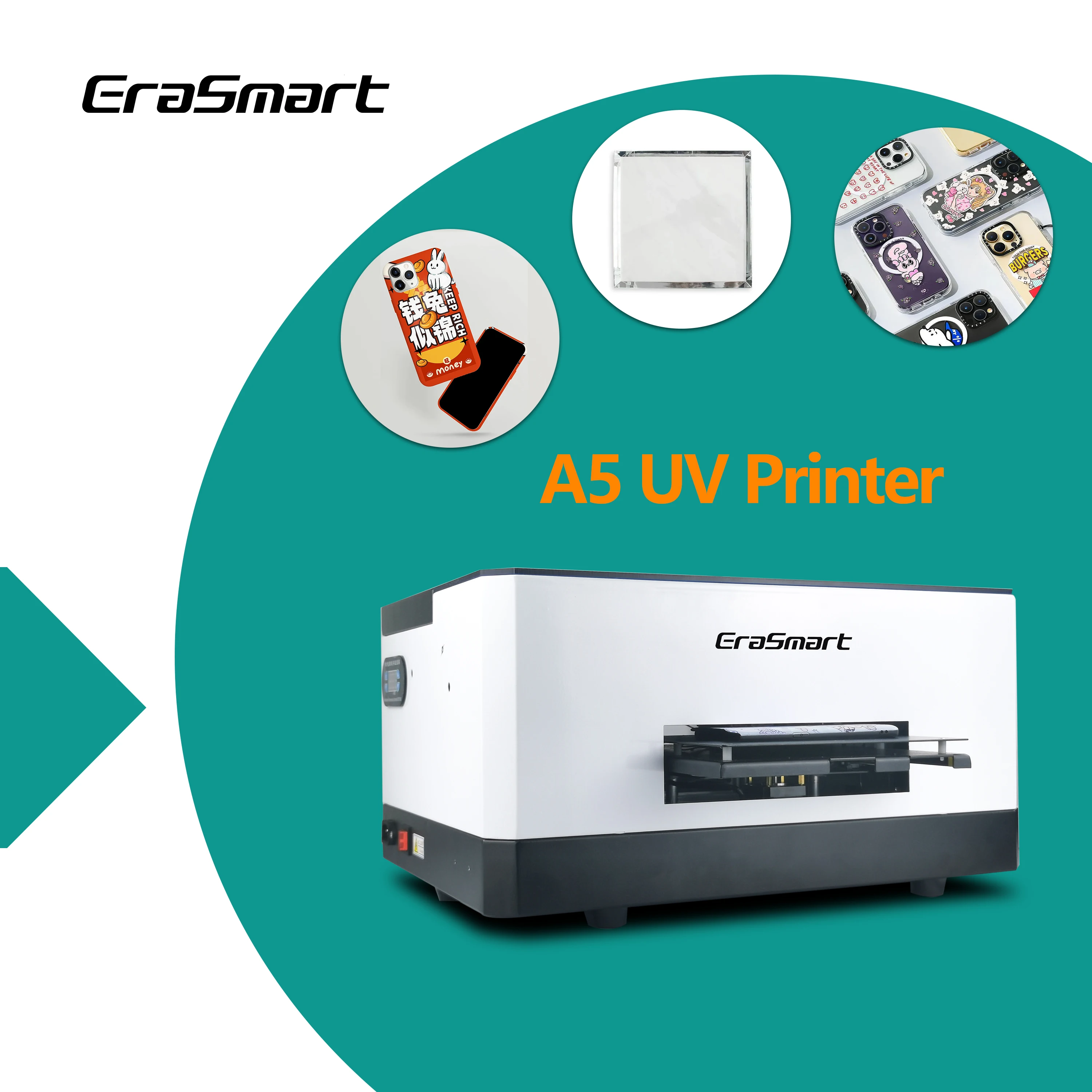 Erasmart the Cheapest Uv Printer Mobile Phone Case Printing Machine A5 Uv Printer