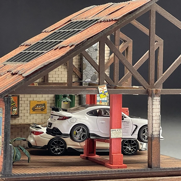 1/64 Customizable Personalized Creative Garage Scene Diorama Hand