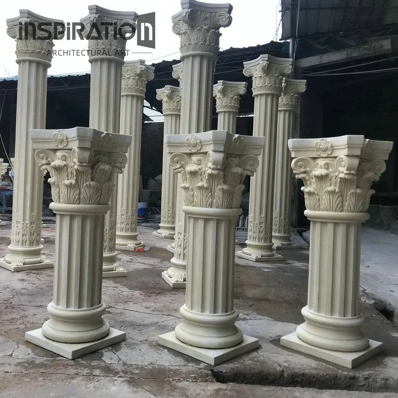 INSpiration GFRC Factory Customized Exterior GRC Moulding Concrete Pillar High Strength Fiberglass Reinforced Cement Columns