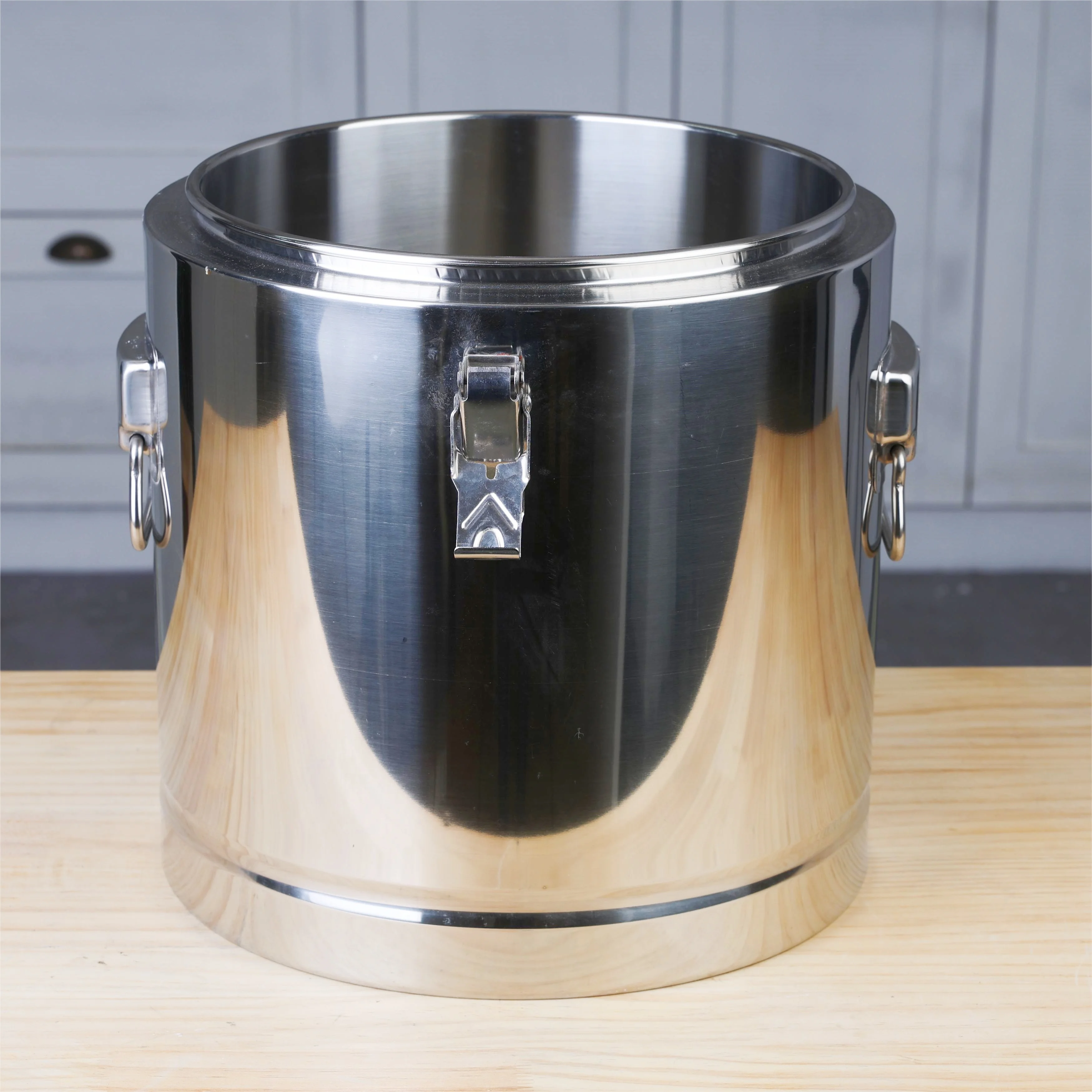 Large Capacity Stainless Steel Heat Insulation Barrel Big Pots for Cooking Double Wall Food Container Foam Ice Bucket_8