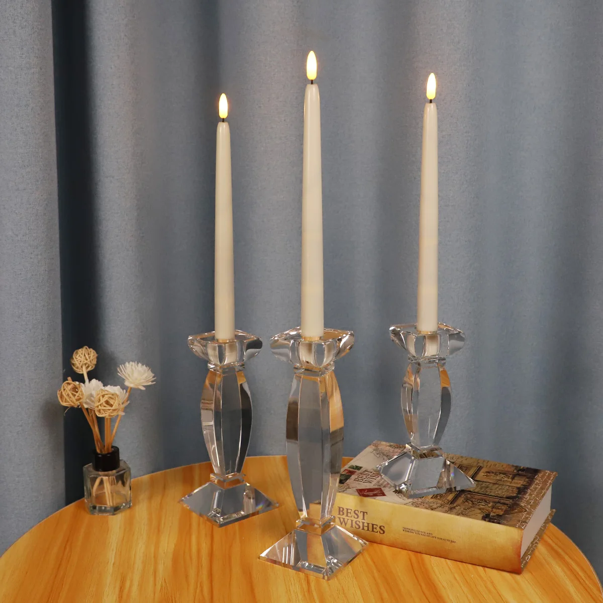 kristkové držáky pro svíčky typu tealight, skleněné držáky pro svíčky, lustry nebo vázy pro svíčky