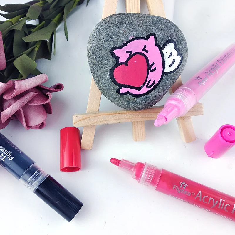 Hot Selling Safe Custom Color Waterproof  Permanent Acryl Paint Marker Pen