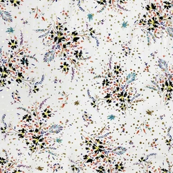 Урожай тканые 100% хлопок с рисунком в виде ромашек и бандана в горошек дизайн тиснения фольгой блестящей ткани класса люкс для весеннее и летнее платье для девочек комплект из рубашки и юбки