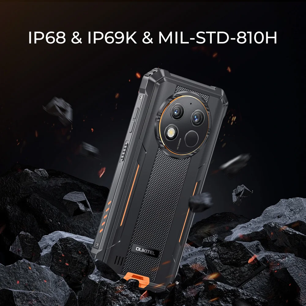 OUKITEL WP28E Rugged Phone - 4GB+64GB, Android 14, 10600mah