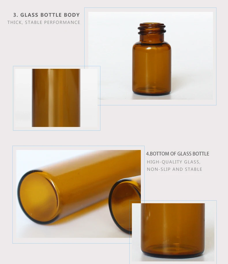 Workmanship 10ml 15ml Amber Black glass roll on bottles roller ball for  20ml perfume bottle to pack essential oil supplier