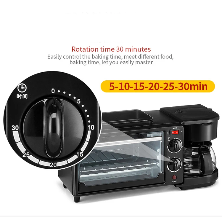 Milageto Macchina Colazione 3 In 1 - Tostapane, Fornetto E Piastra Per Caffè E Pancake - Foto 8