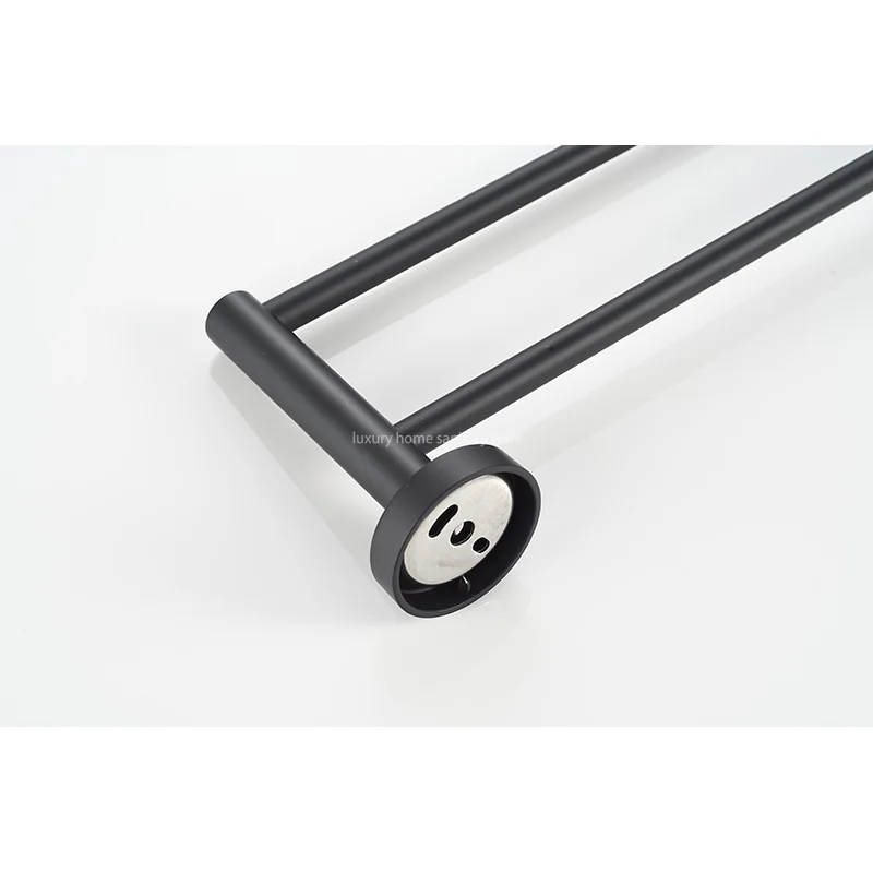 product matte black modern bathroom accessories set wall mounted bathroom towel rack set-8