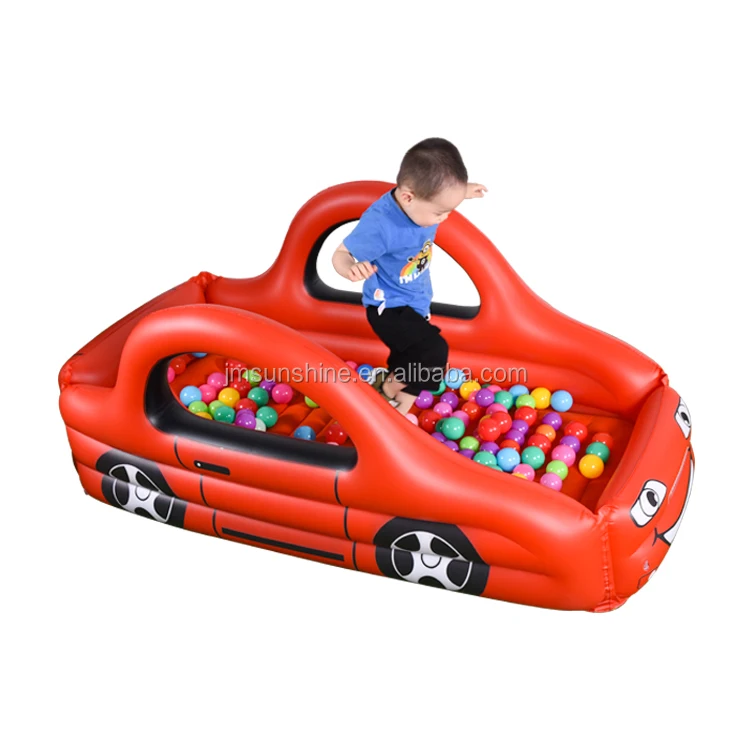 Custom Flocked Multi-Function Kids Air Bed Removable Inflatable Toddler Travel Bed With Race Car Rail for General Furniture Use