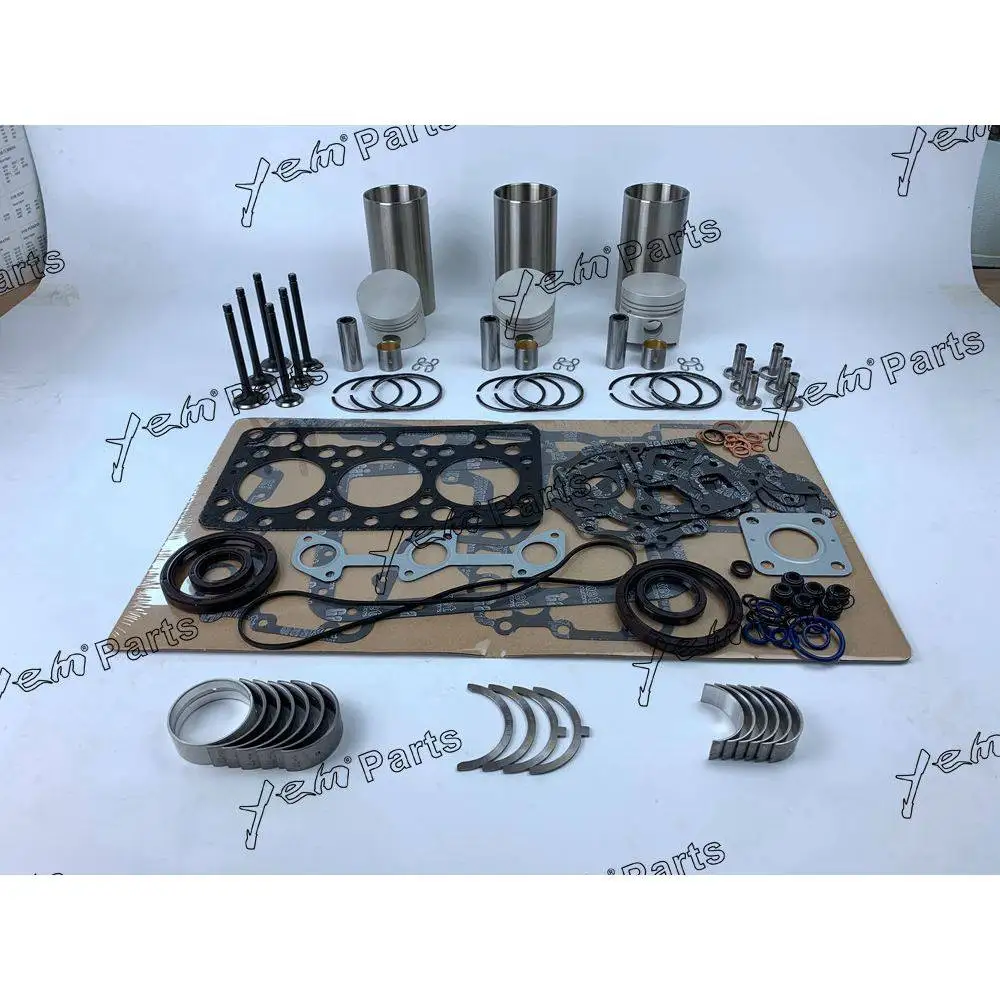 D750 Repair Kit With Piston Rings Liner Engine Valve Bearings Set for Kubota Diesel Engine