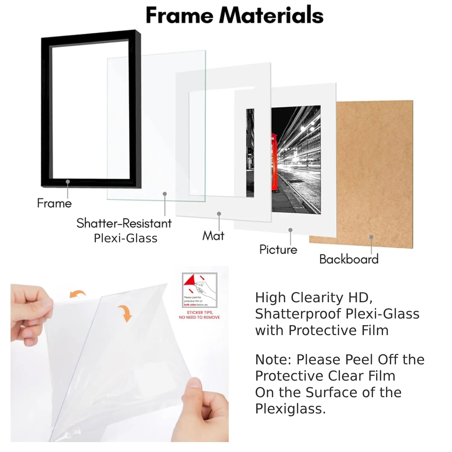 Sturdy & Long Lasting Wooden Photo Frame for Photos Certificates or Artworks With Minimalist Design & Easy Back Loading Feature