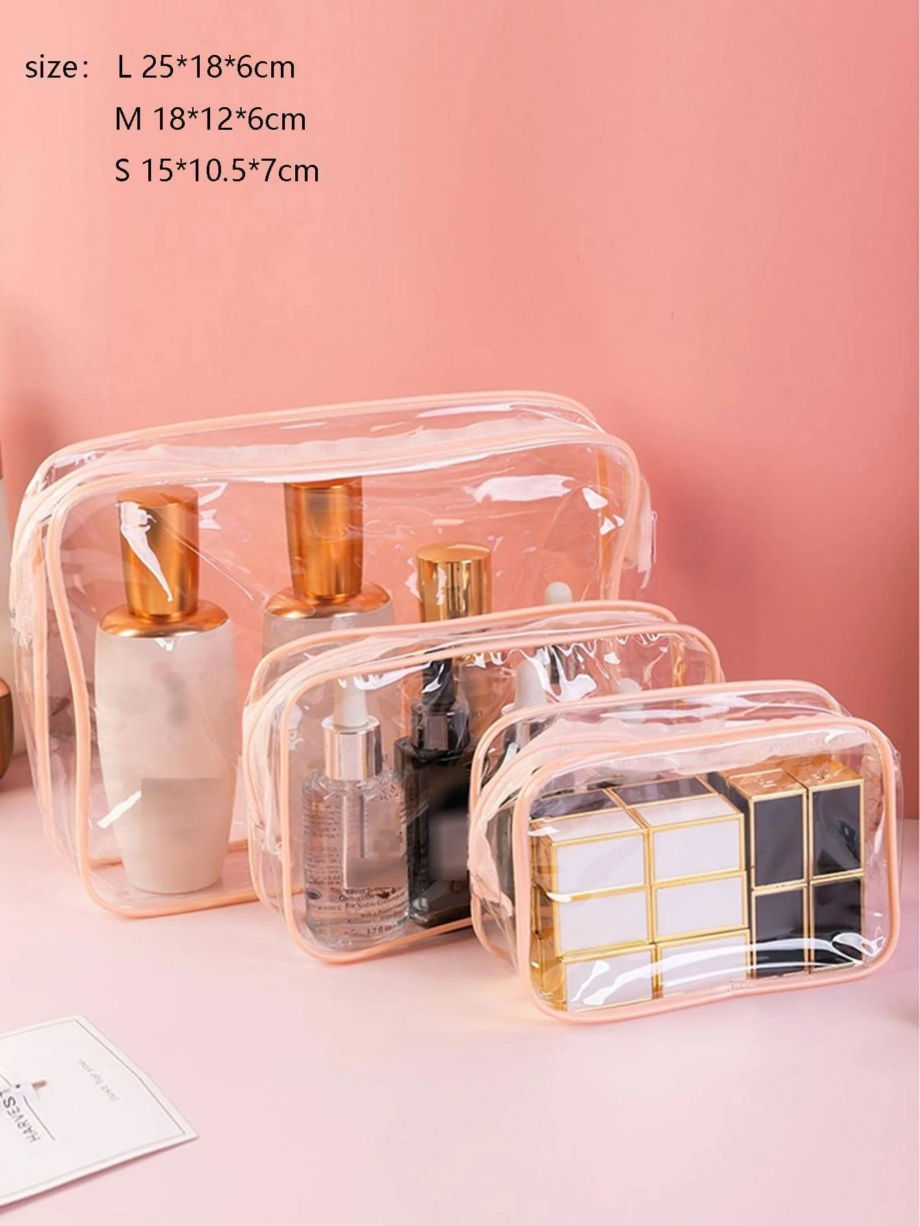 Transparent Waterproof Clear Pvc Cosmetic Bag High Quality New Design