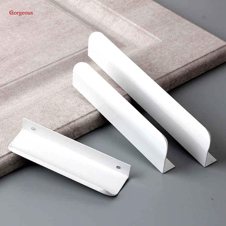 Guangzhou kitchen bedroom furniture drawer cabinet hardware accessories for wardrobe hidden invisible cupboard aluminum handles