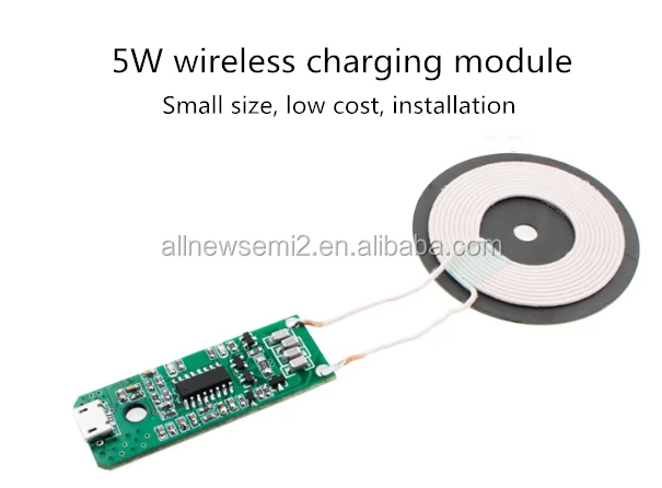 Hot Pre sale customized 5W small wireless charging module low cost and low power 9V input USB wireless charging scheme board