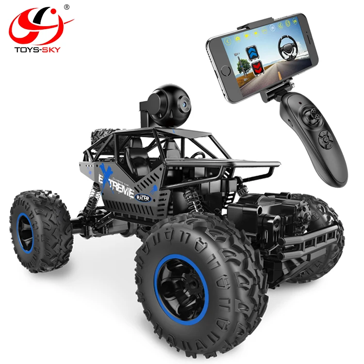 Hylukon Coche Teledirigido 1/16 Con Compartimento Trasero Y Función De Pulverización – Camión RC 2.4 GHz Con Luces LED Para Niños Y Adultos