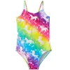 Costume da bagno con reggicalze Unicorno Arcobaleno