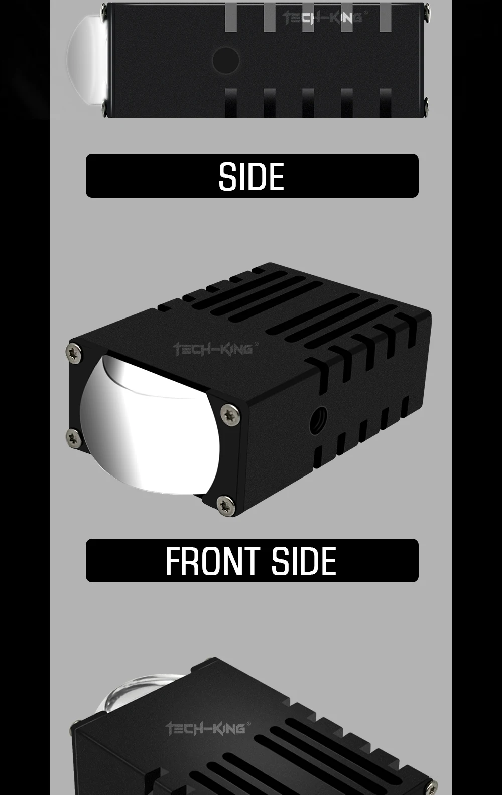 TECH-KING Wholesale thin small size lens car bumper led fog light 50W motorbike auto light ODM car lights accessories spotlight