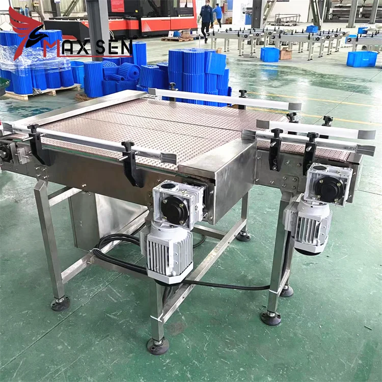 Maxsen Customized High Quality Modular Belt Conveyor Table Sorting Conveyor Aluminium Accumulation Table and Buffer Table