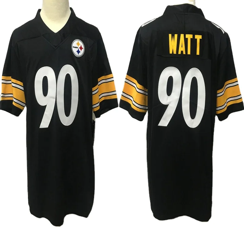 : T.J. Watt Jersey #90 Pittsburgh Custom Stitched Black