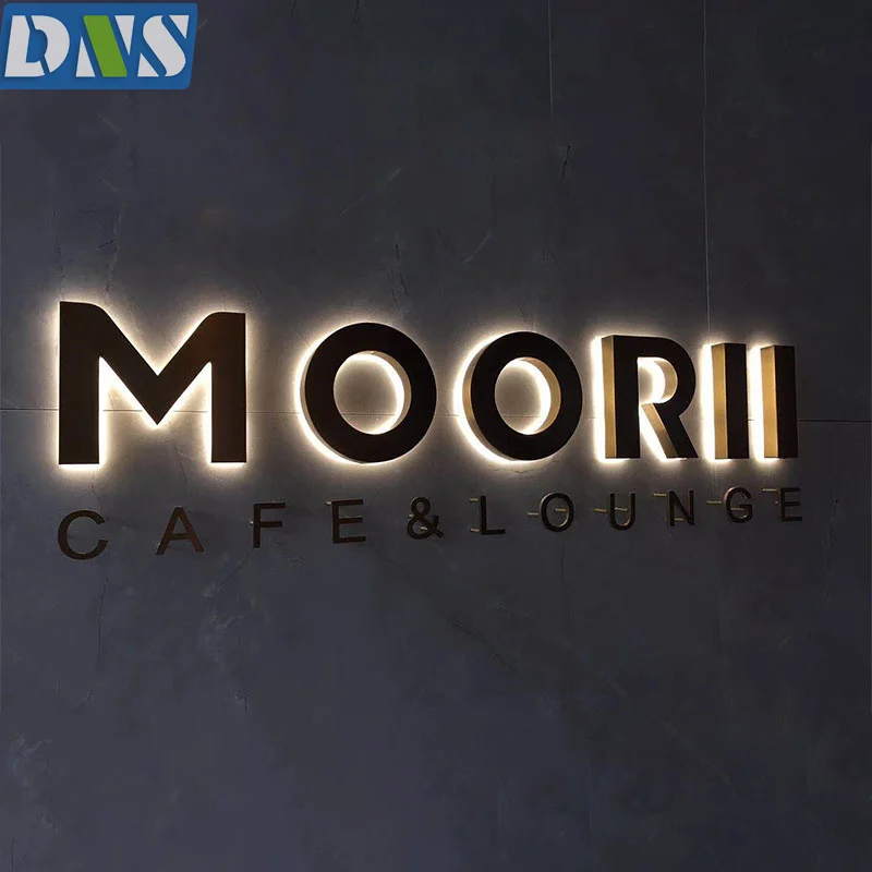 Индивидуальный наружный деловой знак с подсветкой знаки Задние световые буквы витрина