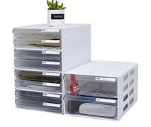 plastic A4 file drawer for office document & clear plastic stackable storage drawer