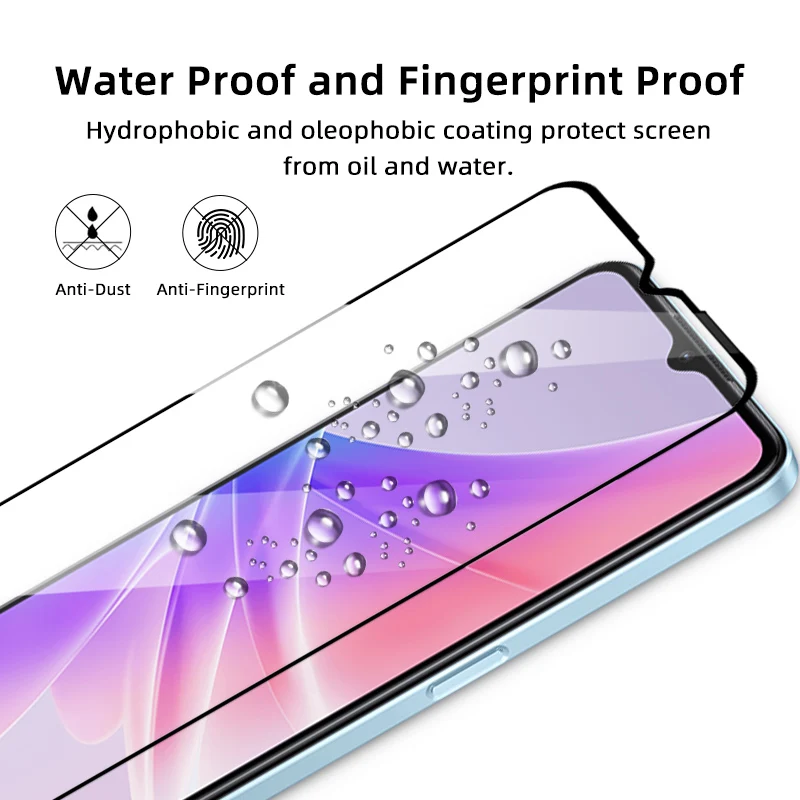 Full Glue Coverage Tempered Glass for Infinix Note 50X/50/50 Pro/Hot 50 Pro Screen Protector for Itel Zeno 10/Power 70/A20