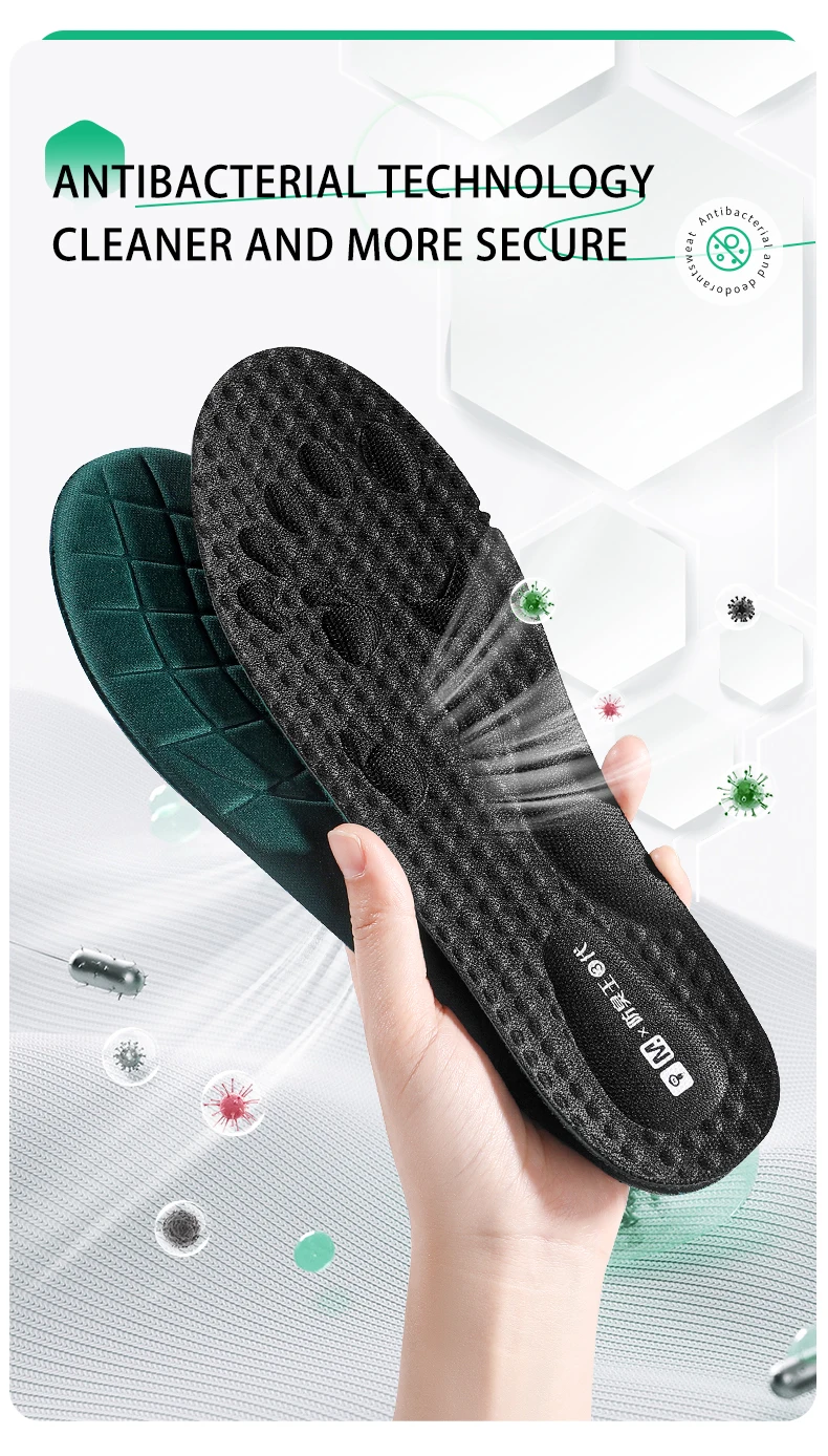 Antibacterial Deodorizing Insoles Sweat Absorbing Shoe Pads