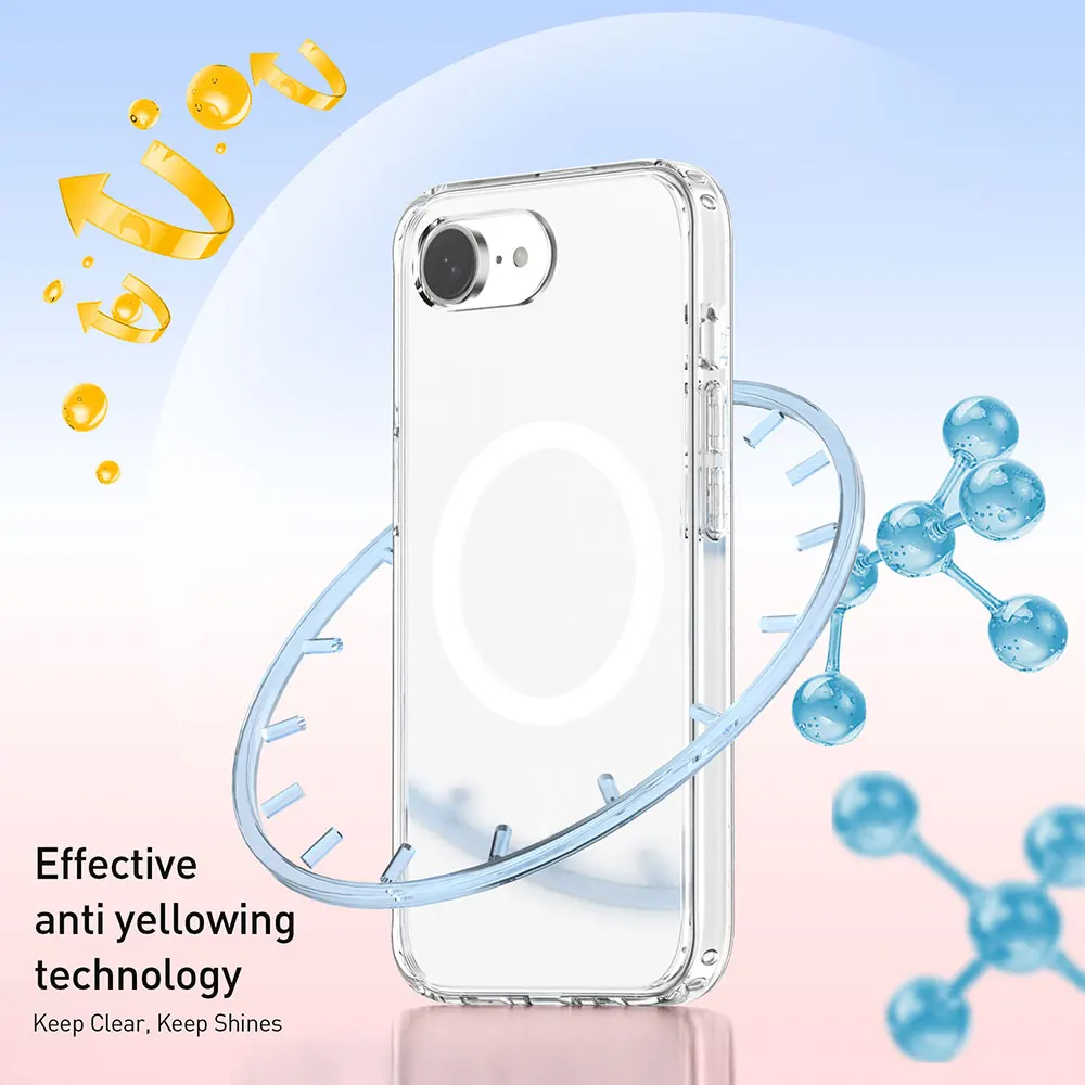 product laudtec tpu pc clear phone cases for iphone 17e air 17 16 pro max shockproof mobile case strong magnetic custom logo oem sjk1118-7