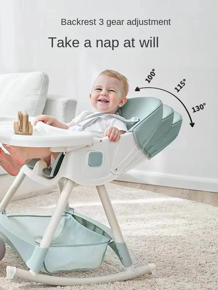 Childen's Plastic Dinning High Chairs Multifunction Portable Table