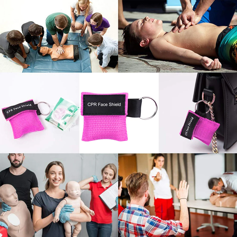 Personalized Cpr Keychain Mask First Aid Rescue Or Aed Training Cpr