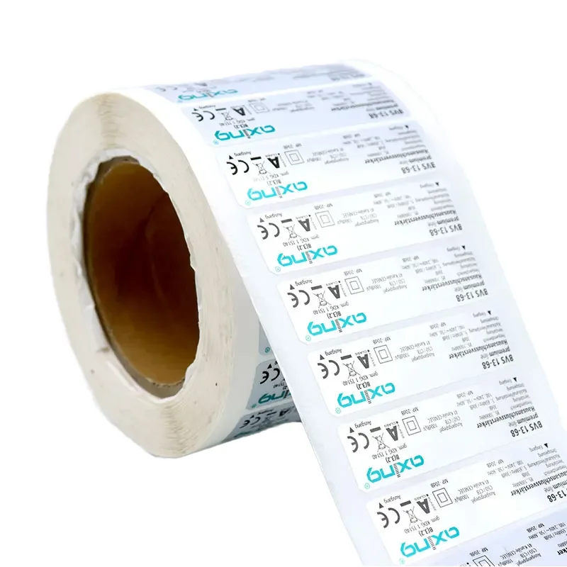 Customized CE Adhesive Sticker PET Waterproof Consumer Electronics Label